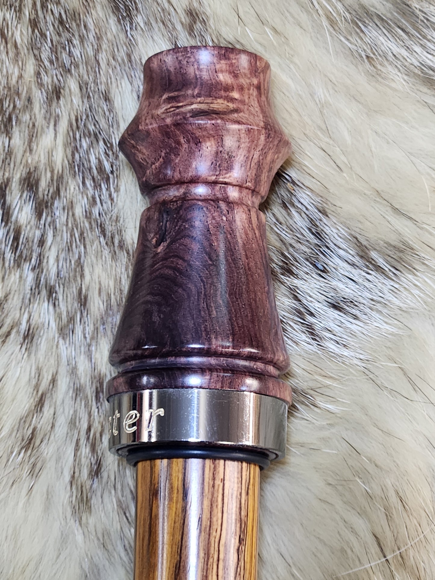 Honduran rose wood burl adjustable deer grunt call