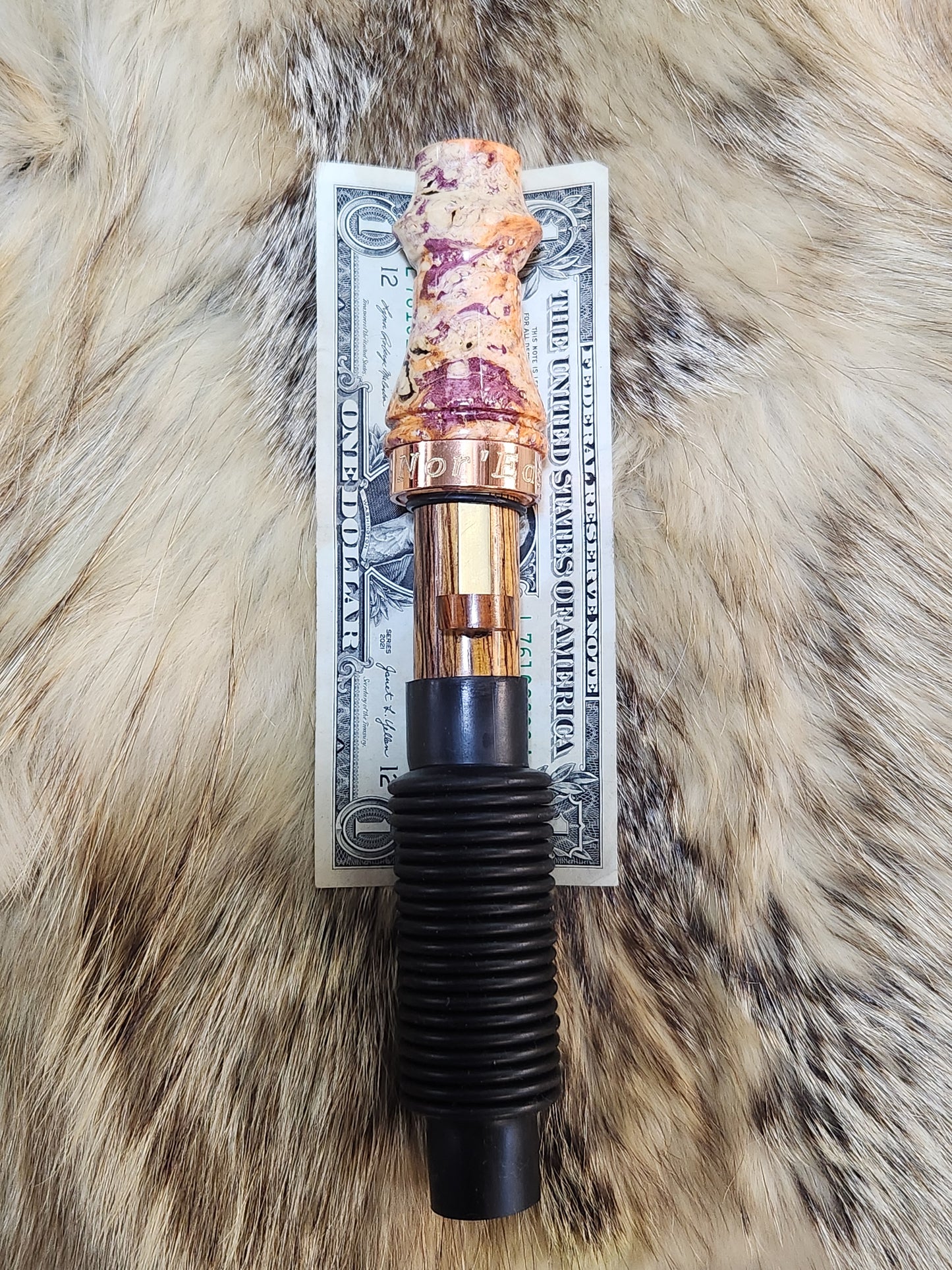 Boxelder burl wood adjustable deer grunt call