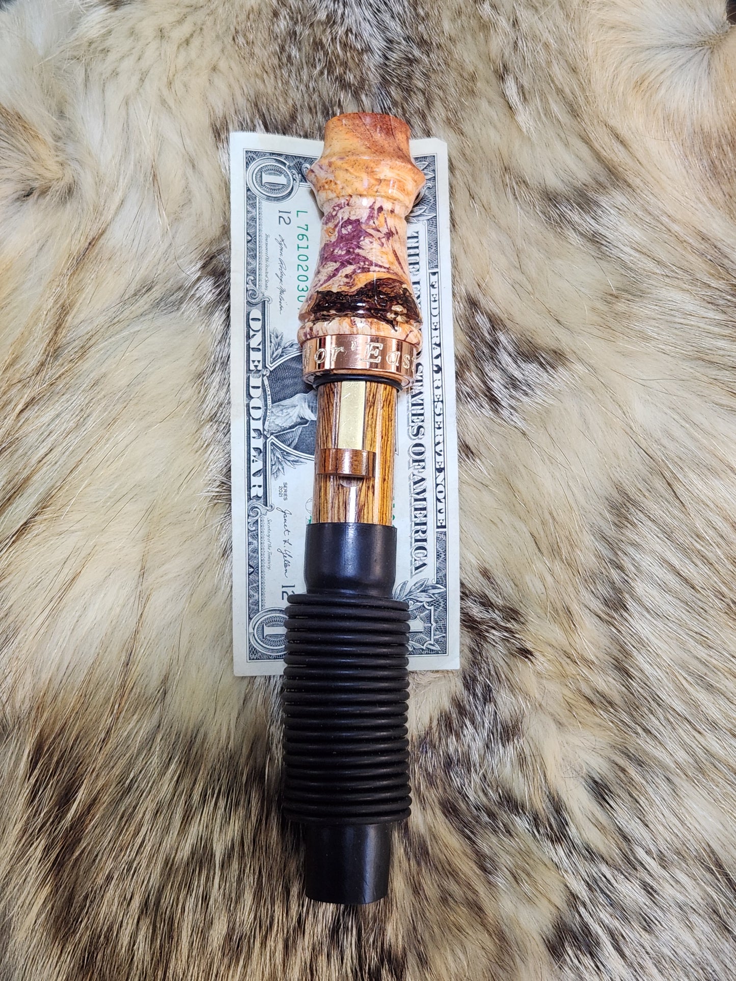 Boxelder burl wood adjustable deer grunt call