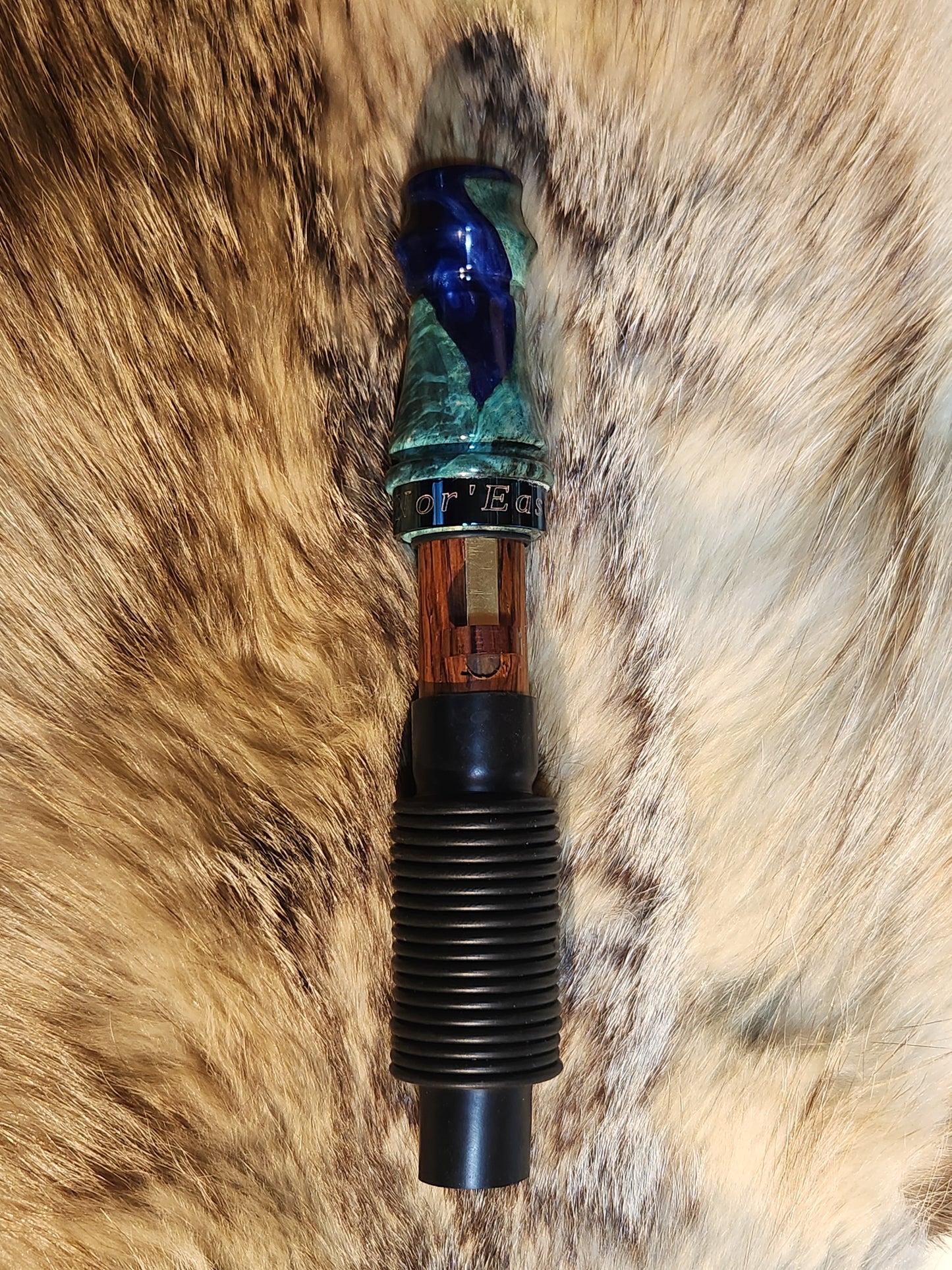 Boxelder burl in resin adjustable deer grunt call