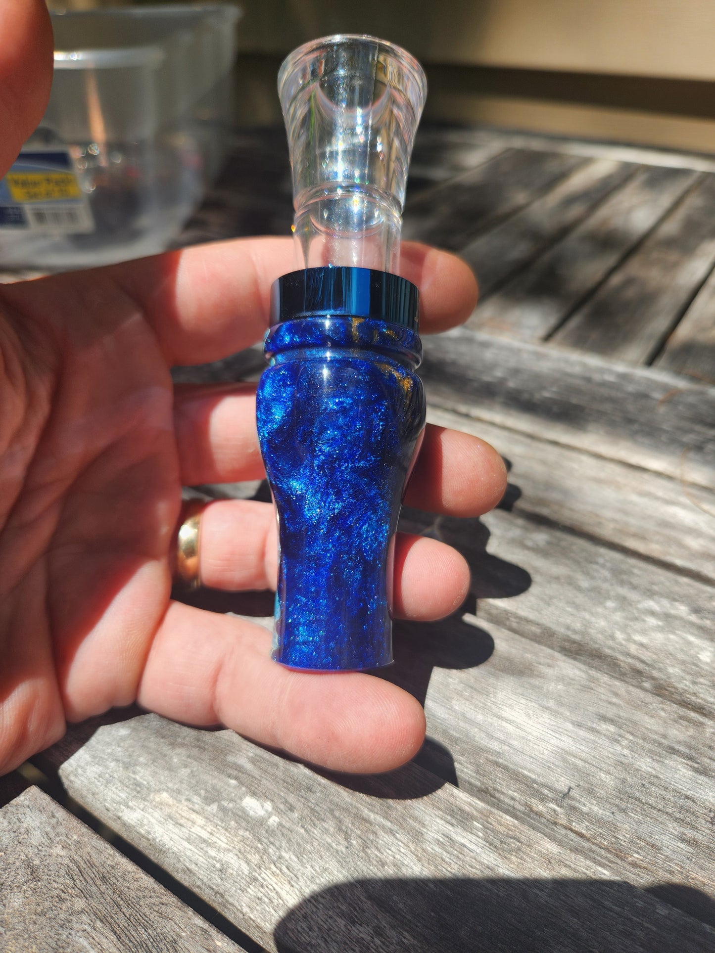 Boxelder burl wood short reed goose call