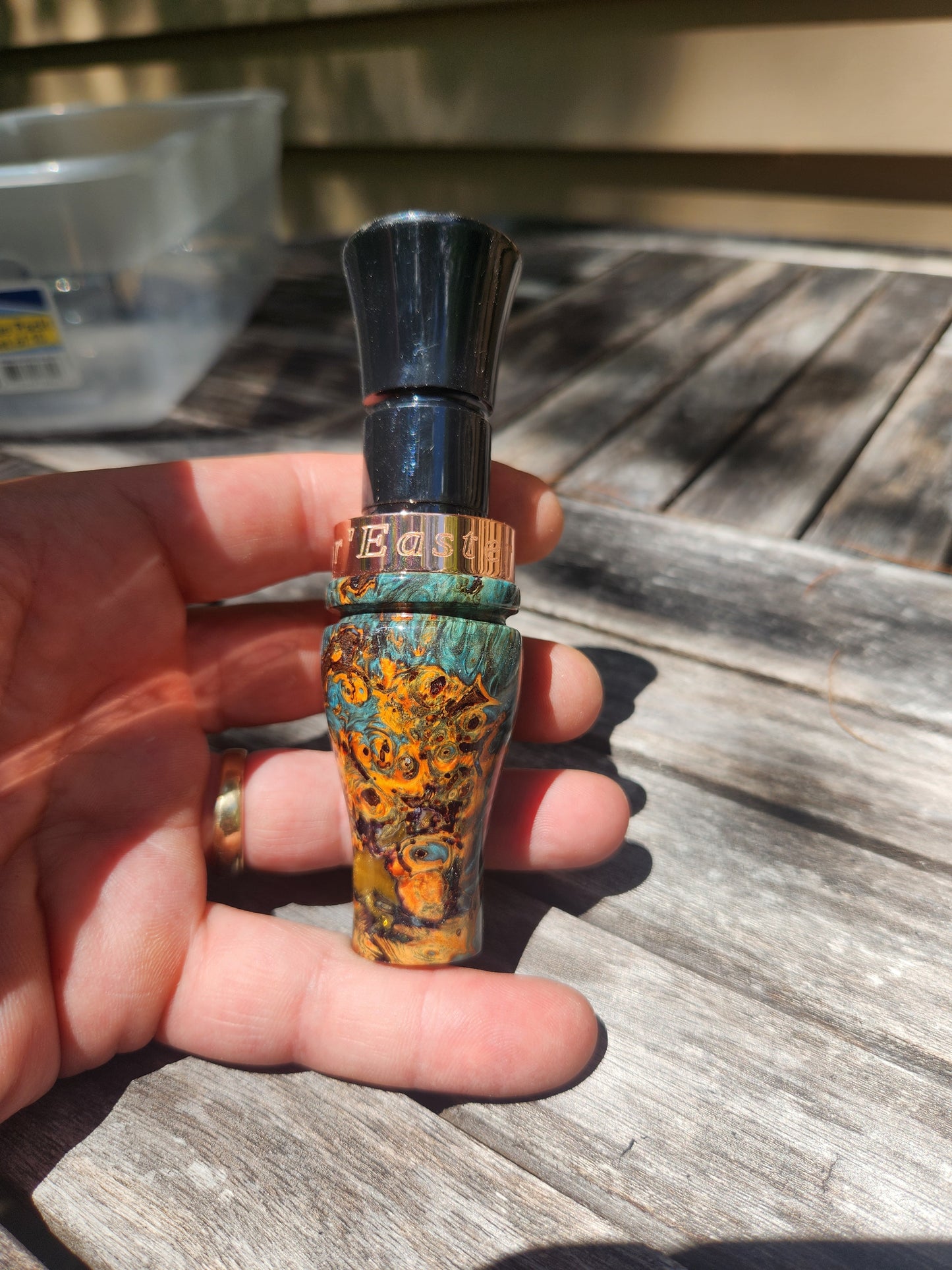 Boxelder burl wood short reed goose call