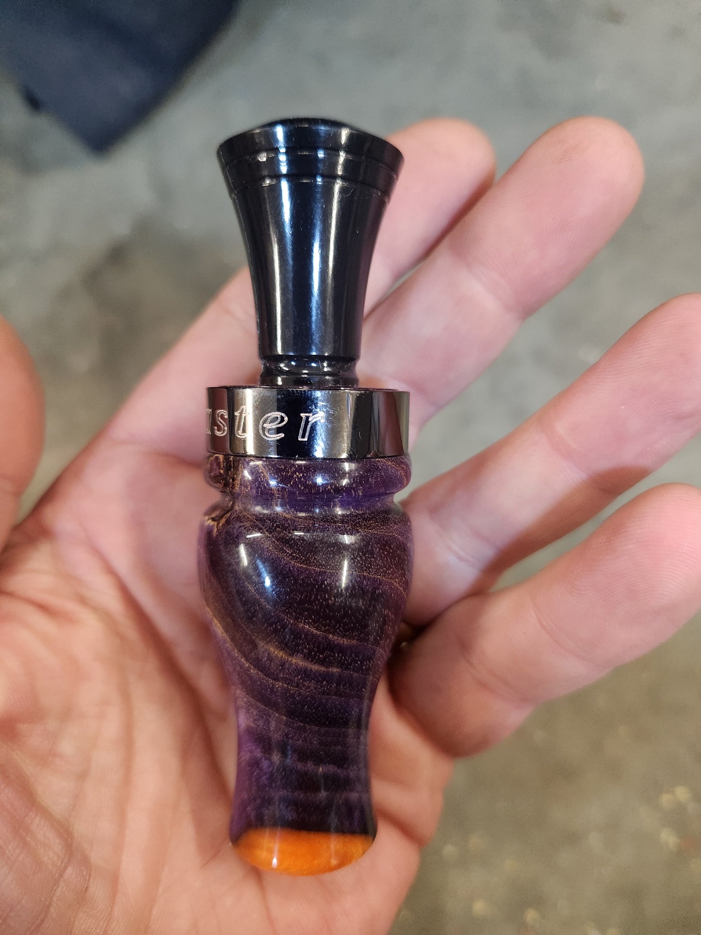Black ash burl with resin double Reed Duck Call