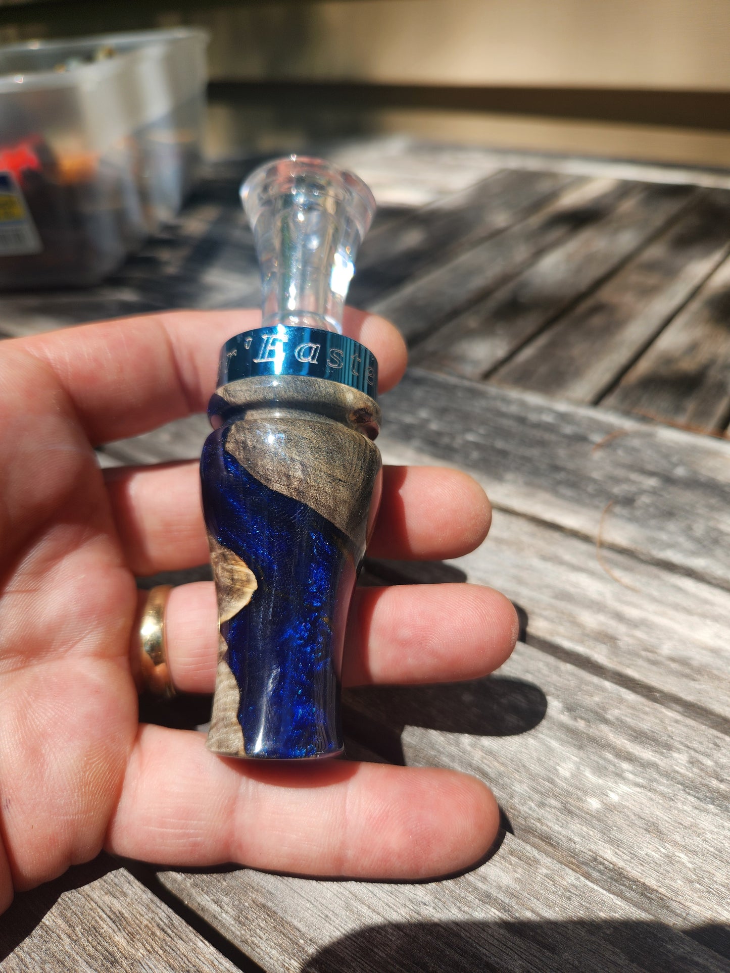 Buckeye burl wood double Reed Duck Call