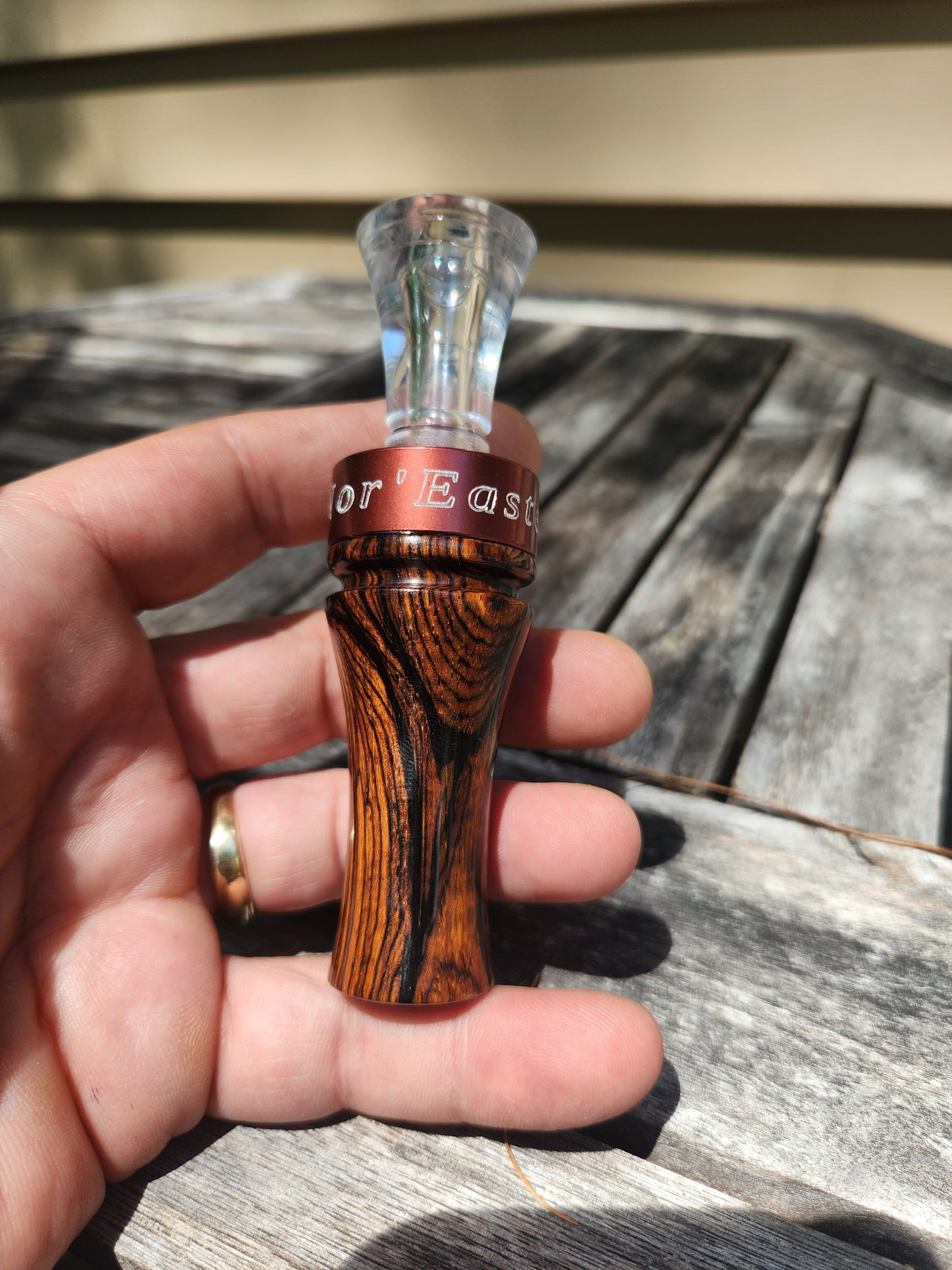 Cocobolo wood single reed duck call