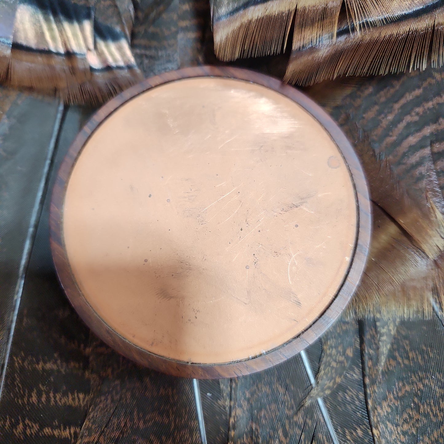 Cocobolo wood blasted copper playing surface 3.75"