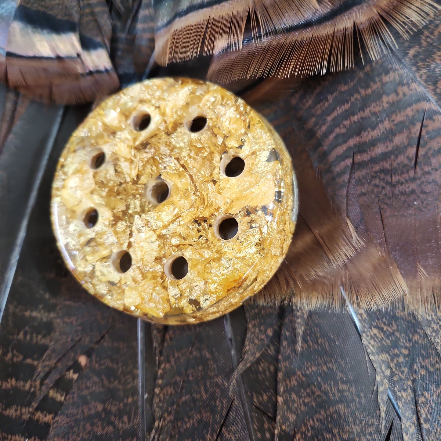 Prospector Series Real 24kt Gold Leaf Turkey Pot Call with Matching Striker
