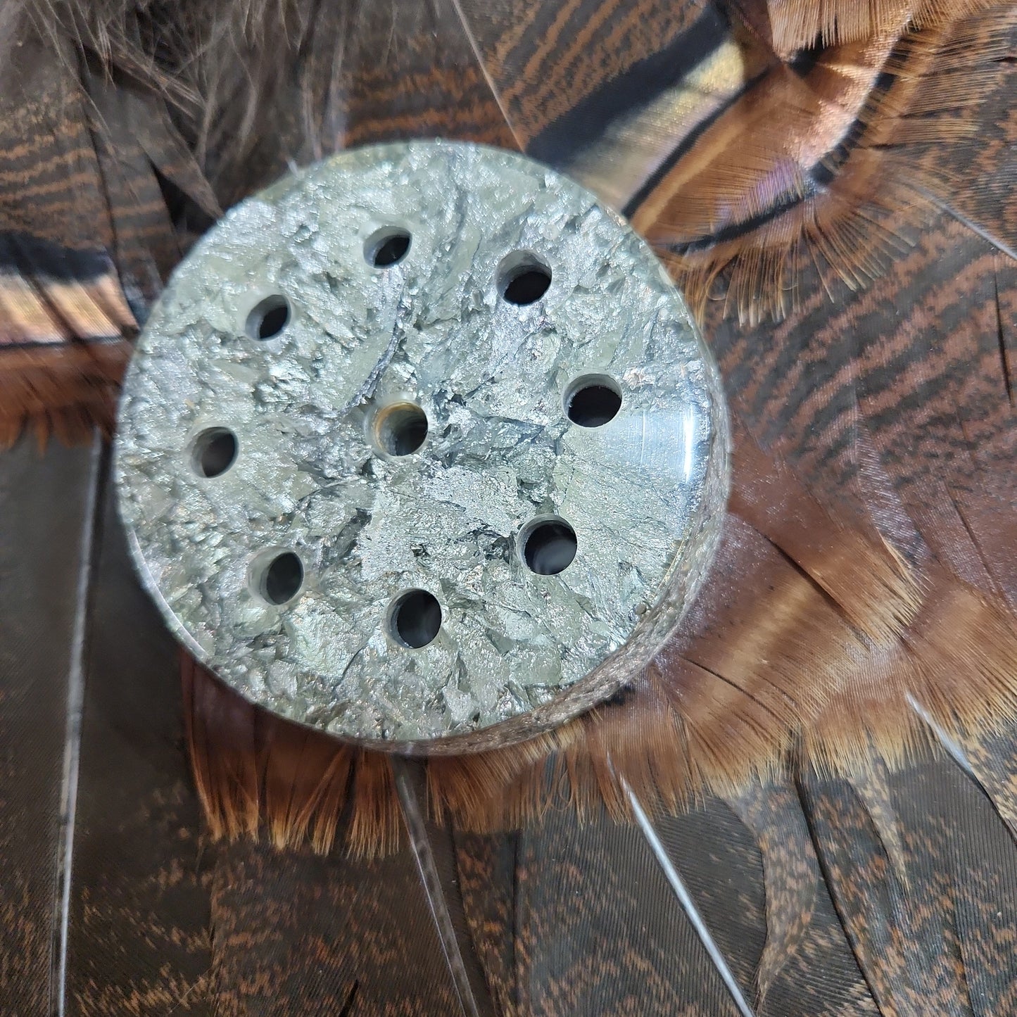 Prospector Series Real Silver Leaf Turkey Pot Call With Matching Striker