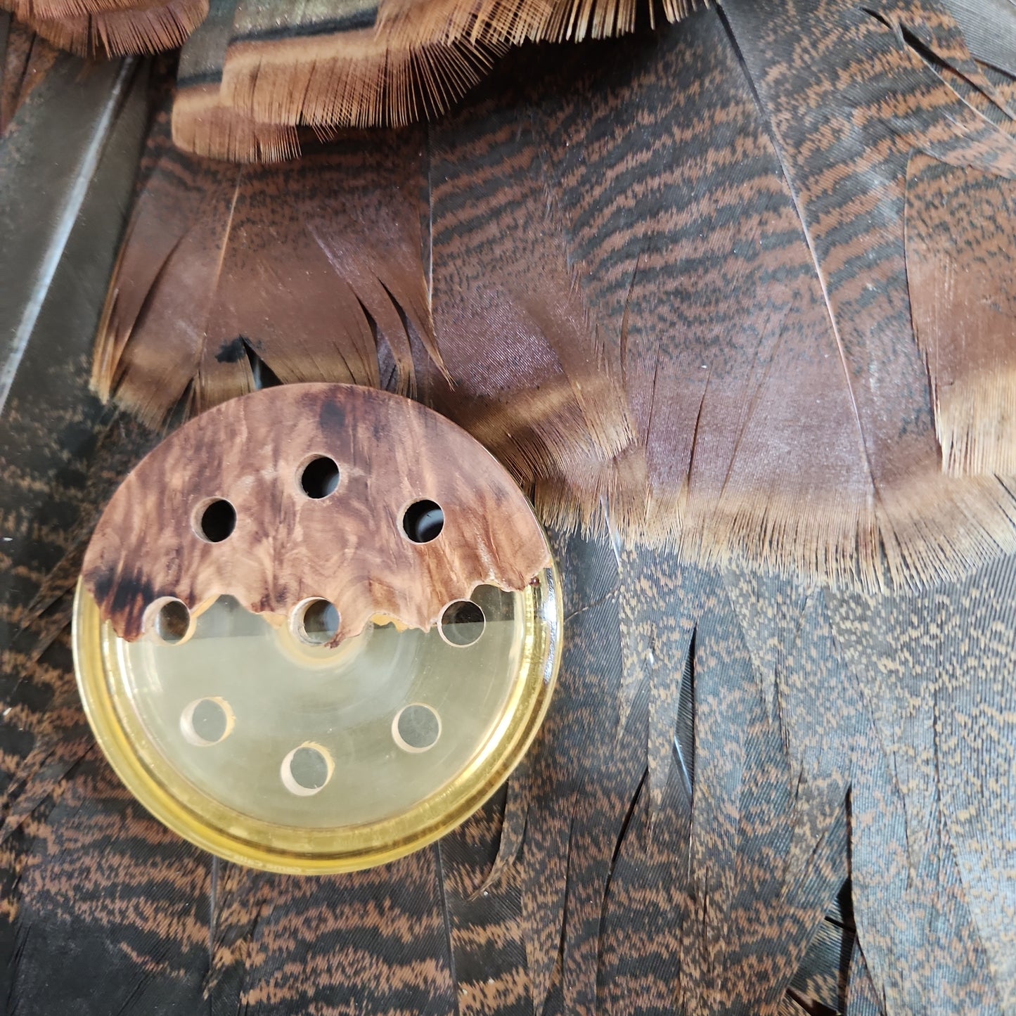 Tylers Australian Red Mallee In Resin Hybrid Thin Series Turkey pot Call with Matching Striker