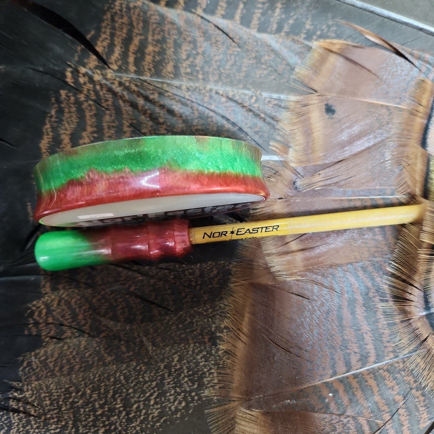 Zombie swirls Turkey Pot Call With Blasted Crystal Surface