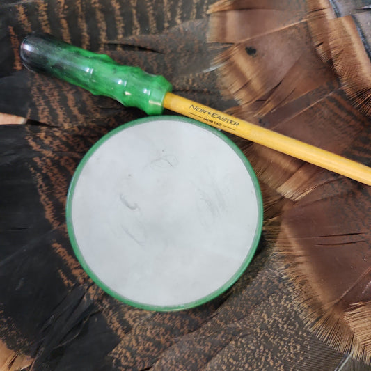 Swamp green aluminum surface turkey pot call