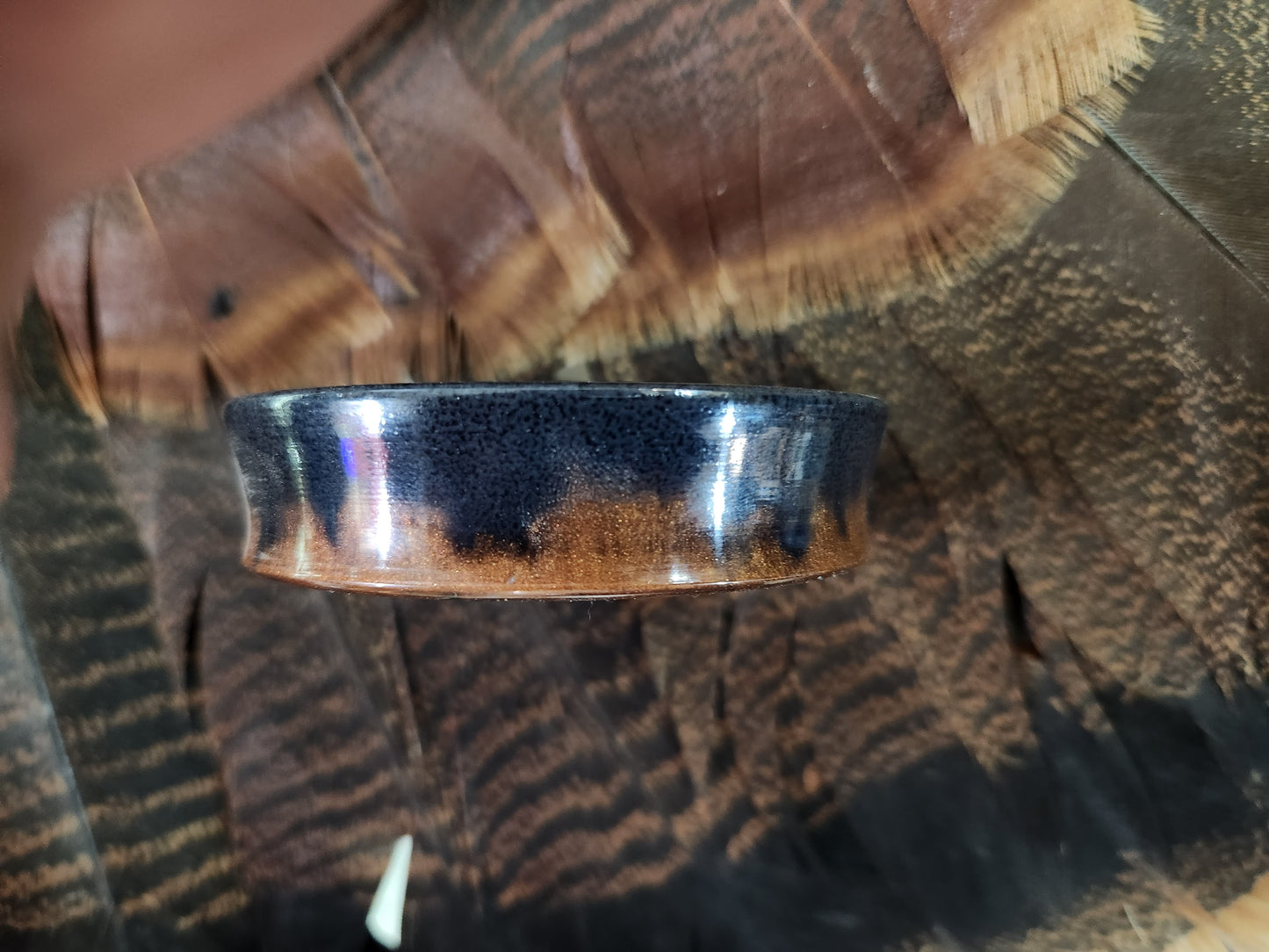 Bronze Bomb Turkey Pot Call Blasted Glass Surface With Matching Striker