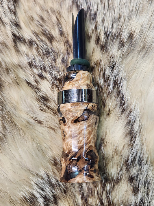 Mappa Burl Wood in blue resin Coyote call