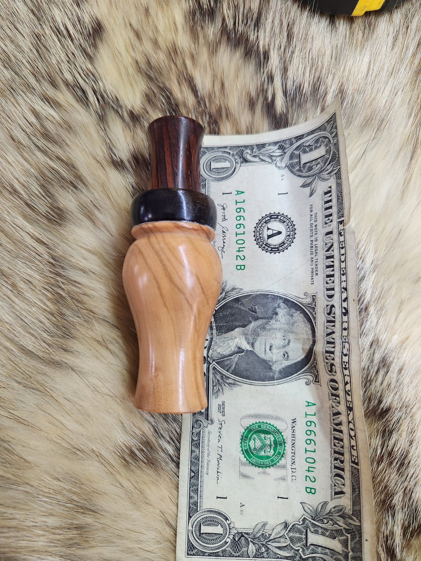 Custom Olive wood with African blackwood band and cocbolo wood single reed tone board