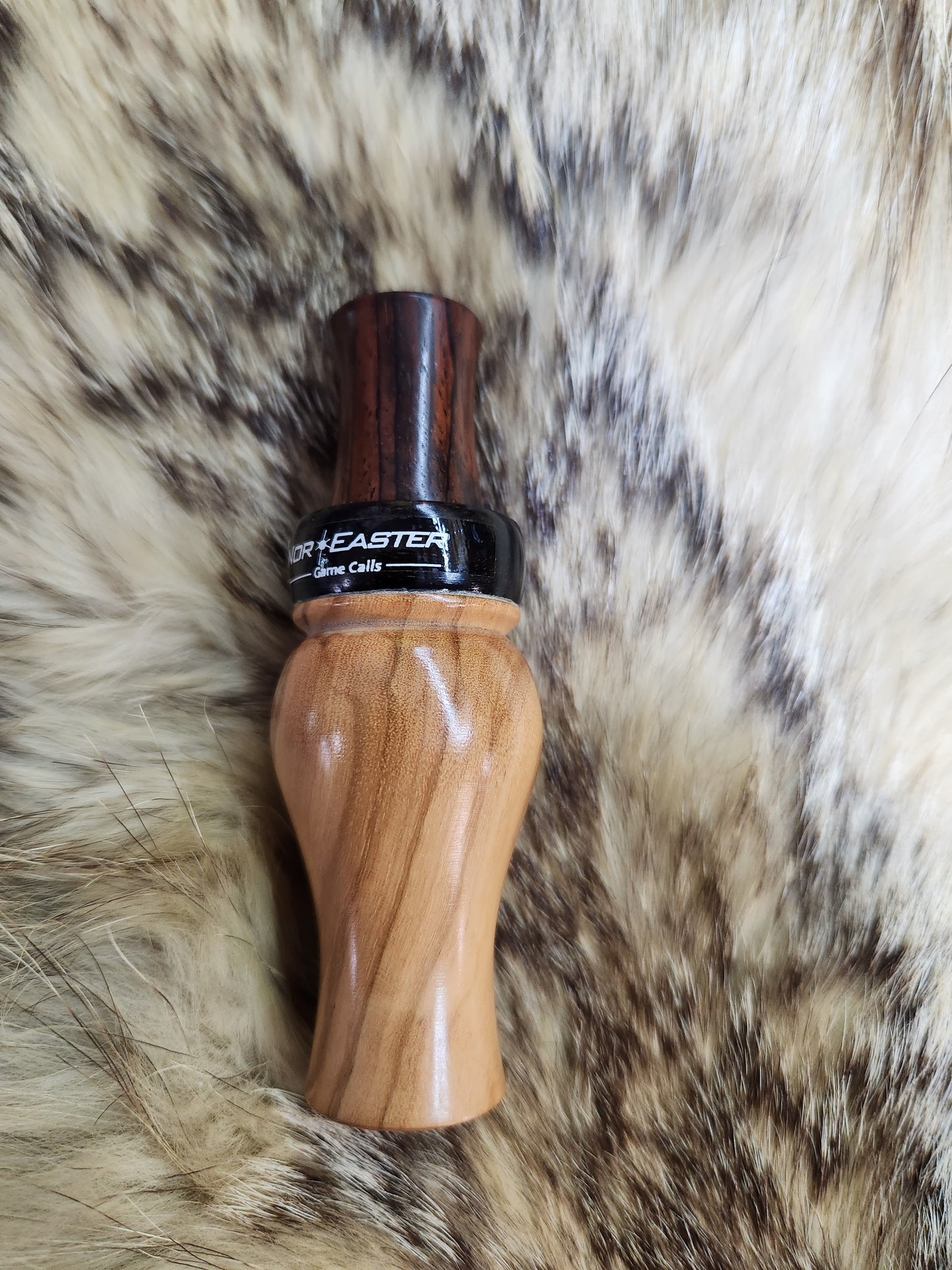 Custom Olive wood with African blackwood band and cocbolo wood single reed tone board
