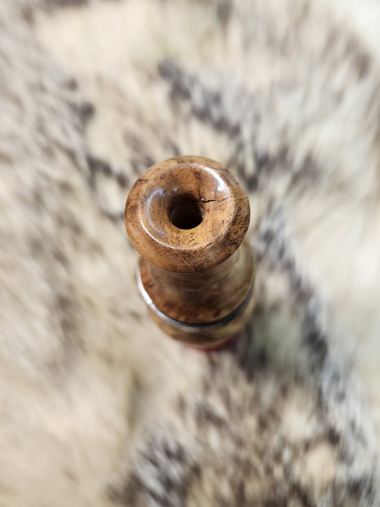 Olive wood in resin Double reed Duck Call