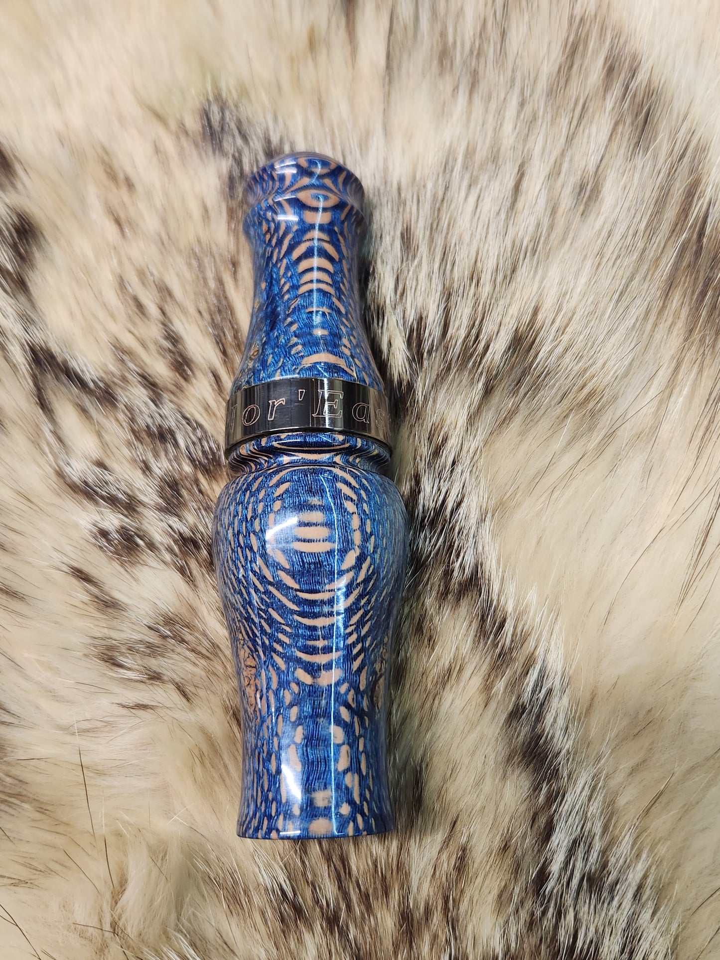 Lepard wood double reed Duck Call