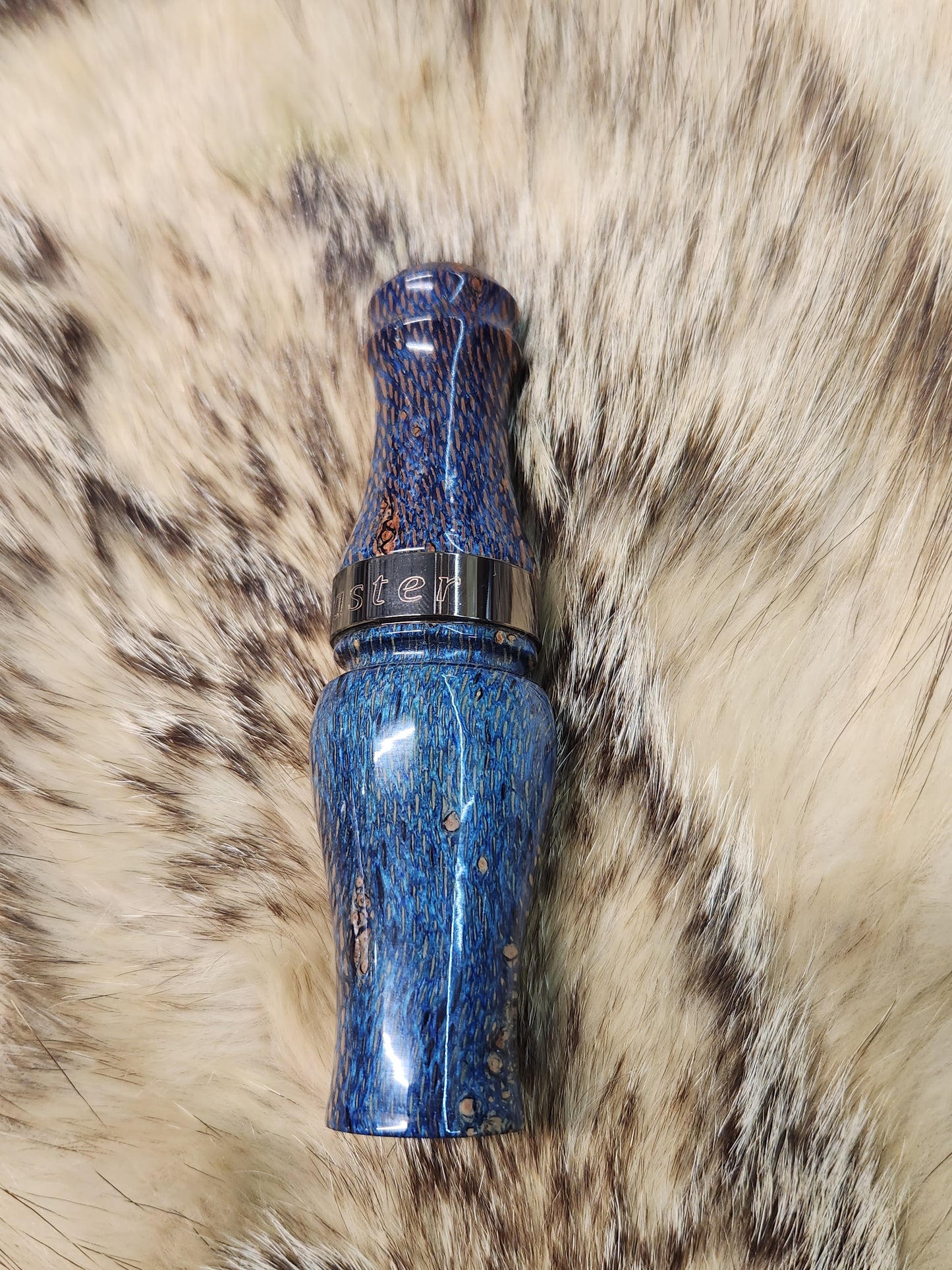 Lepard wood double reed Duck Call