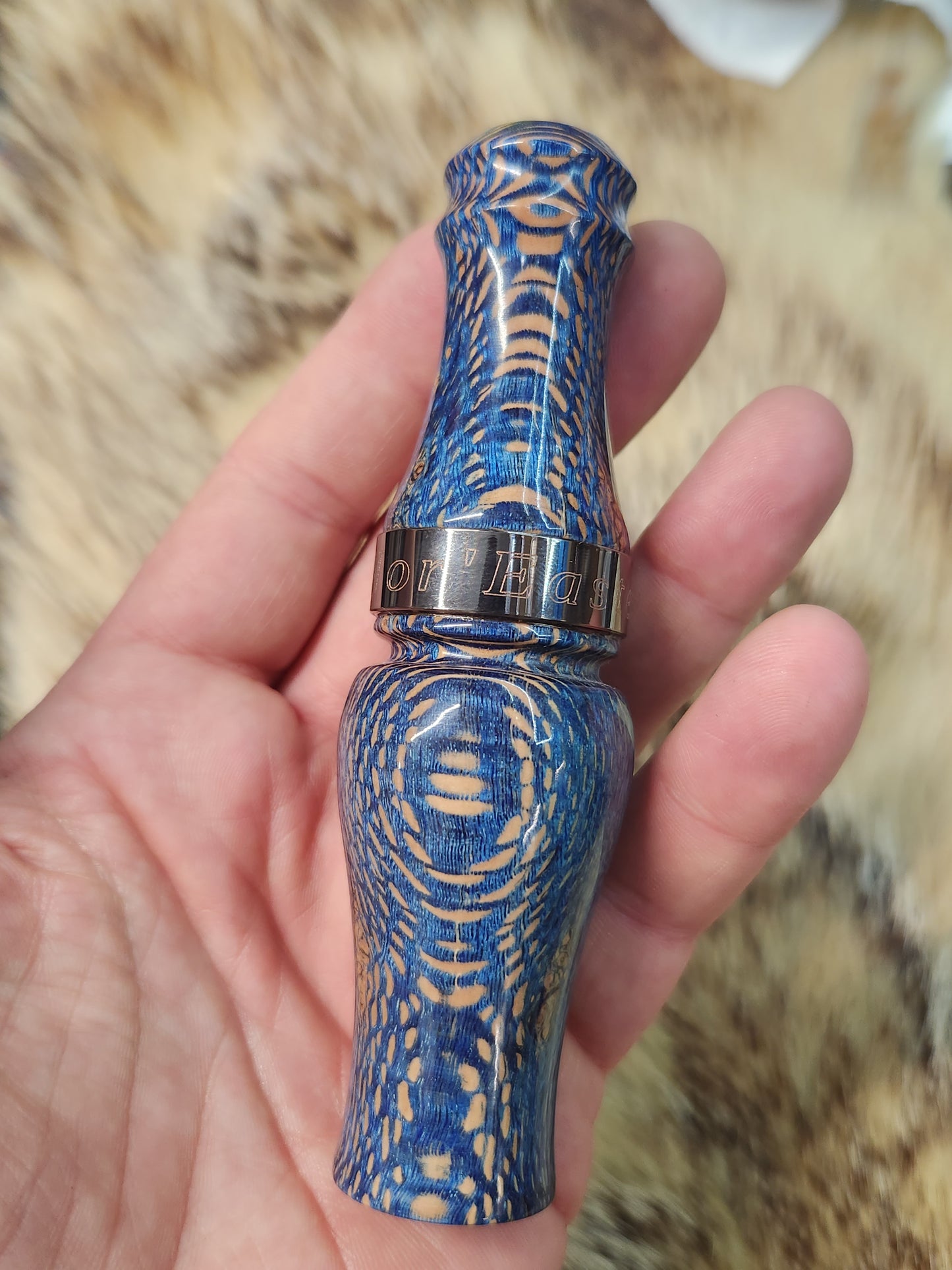 Lepard wood double reed Duck Call