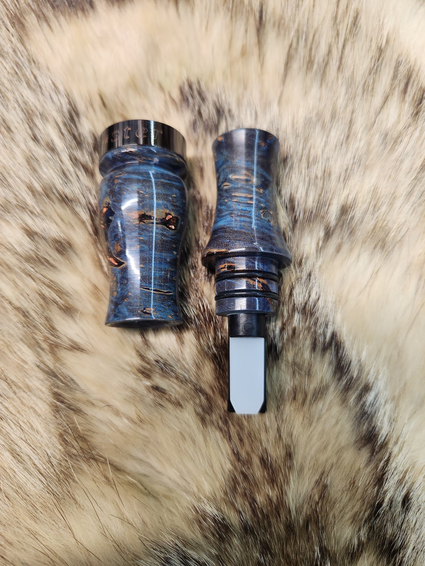 Black ash burl wood Double Reed Duck Call