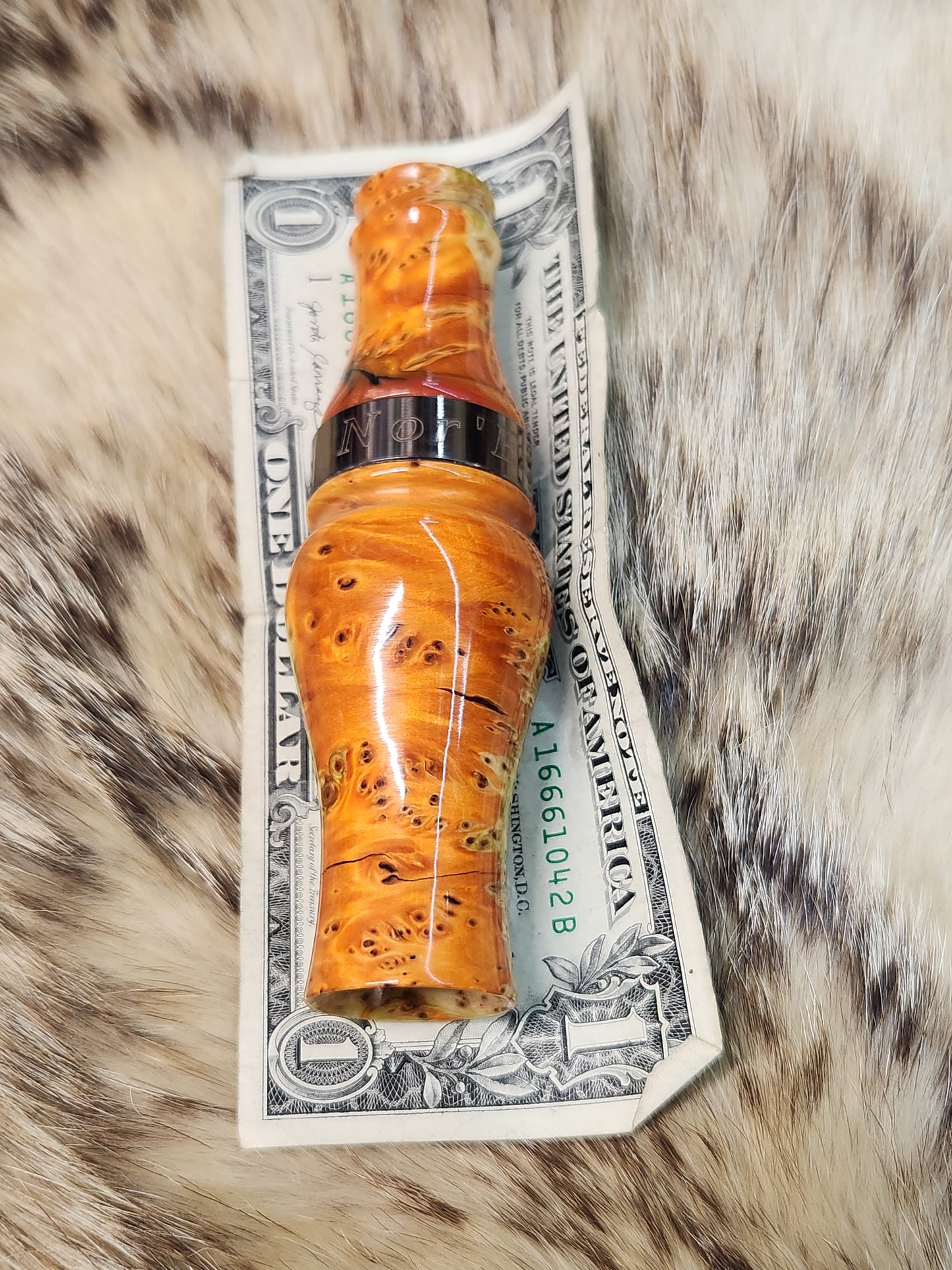 Yellow Cedar Burl Do7ble Reed Duck Call
