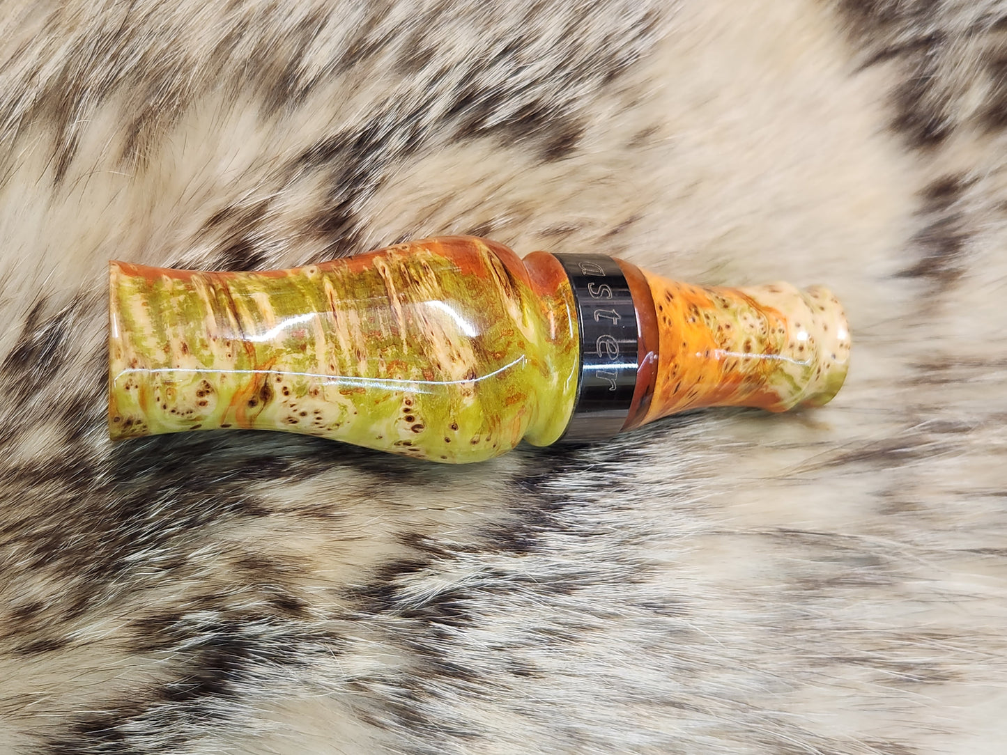 Yellow Cedar Burl Do7ble Reed Duck Call