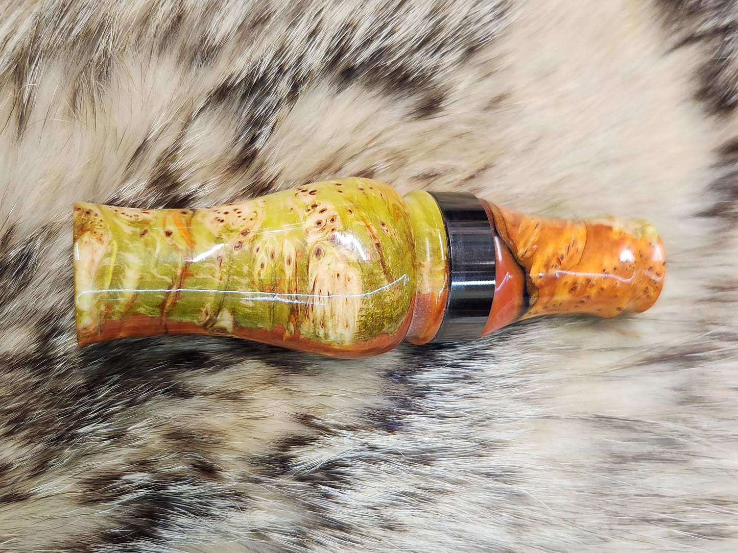 Yellow Cedar Burl Do7ble Reed Duck Call
