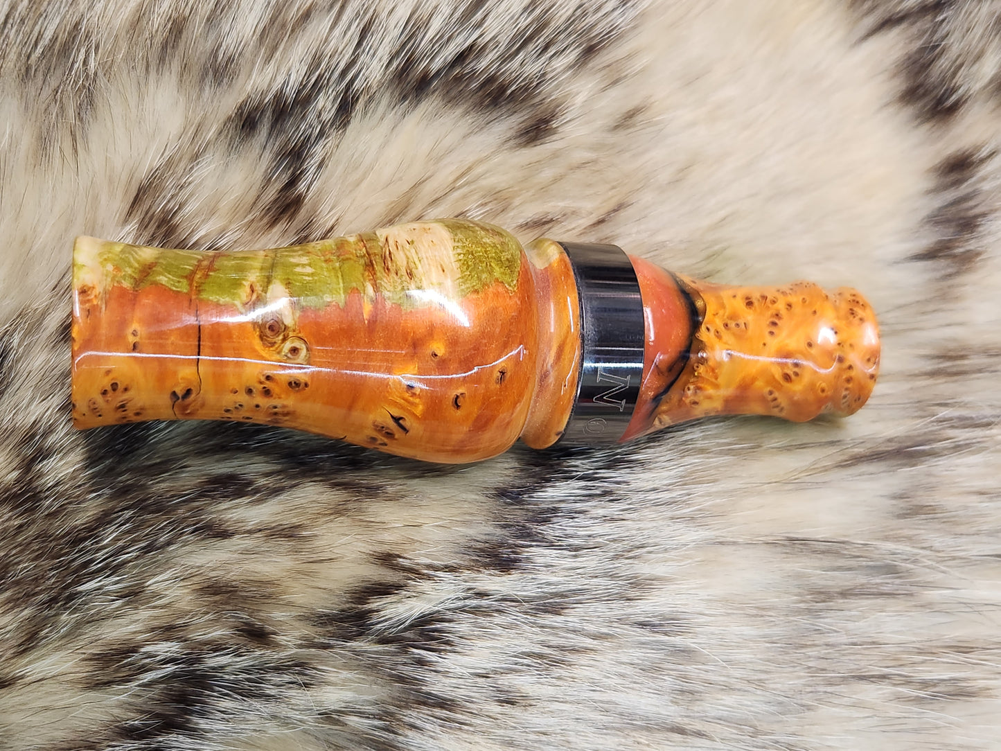 Yellow Cedar Burl Do7ble Reed Duck Call