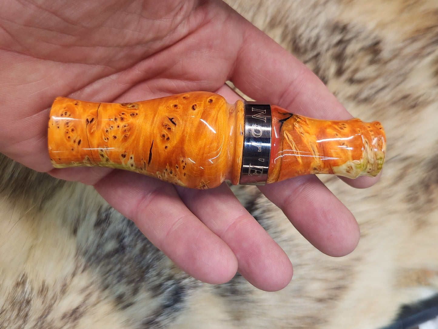 Yellow Cedar Burl Do7ble Reed Duck Call