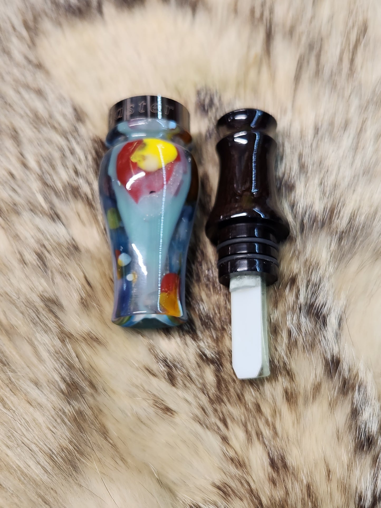 Surfite and African blackwood Double Reed Duck Call