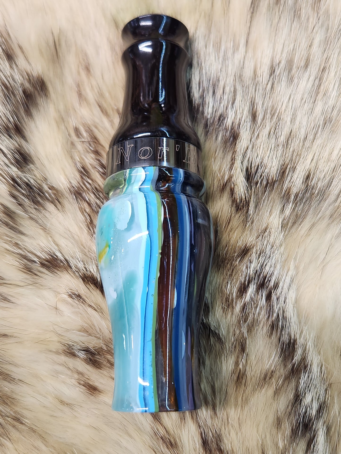 Surfite and African blackwood Double Reed Duck Call