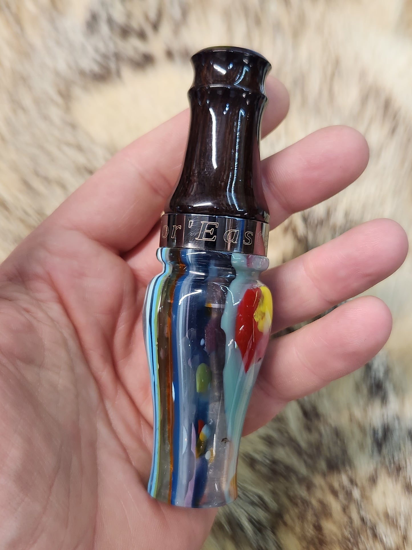 Surfite and African blackwood Double Reed Duck Call