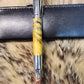 30cal Bolt action pen in silver with double dyed boxelder burl wood