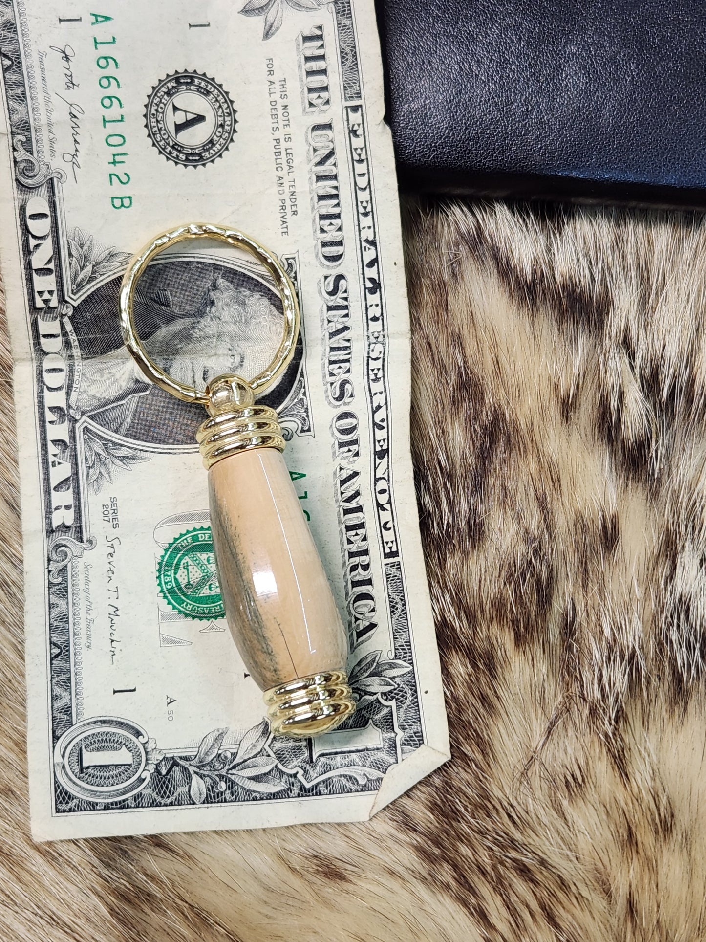 Custom Made Mammoth Ivory Key chain Hidden Compartment Model