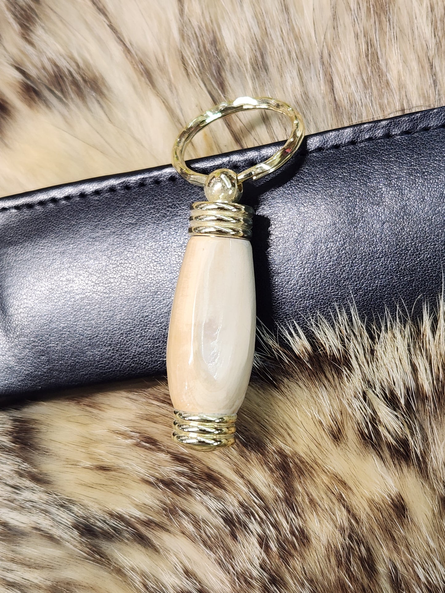 Custom Made Mammoth Ivory Key chain Hidden Compartment Model