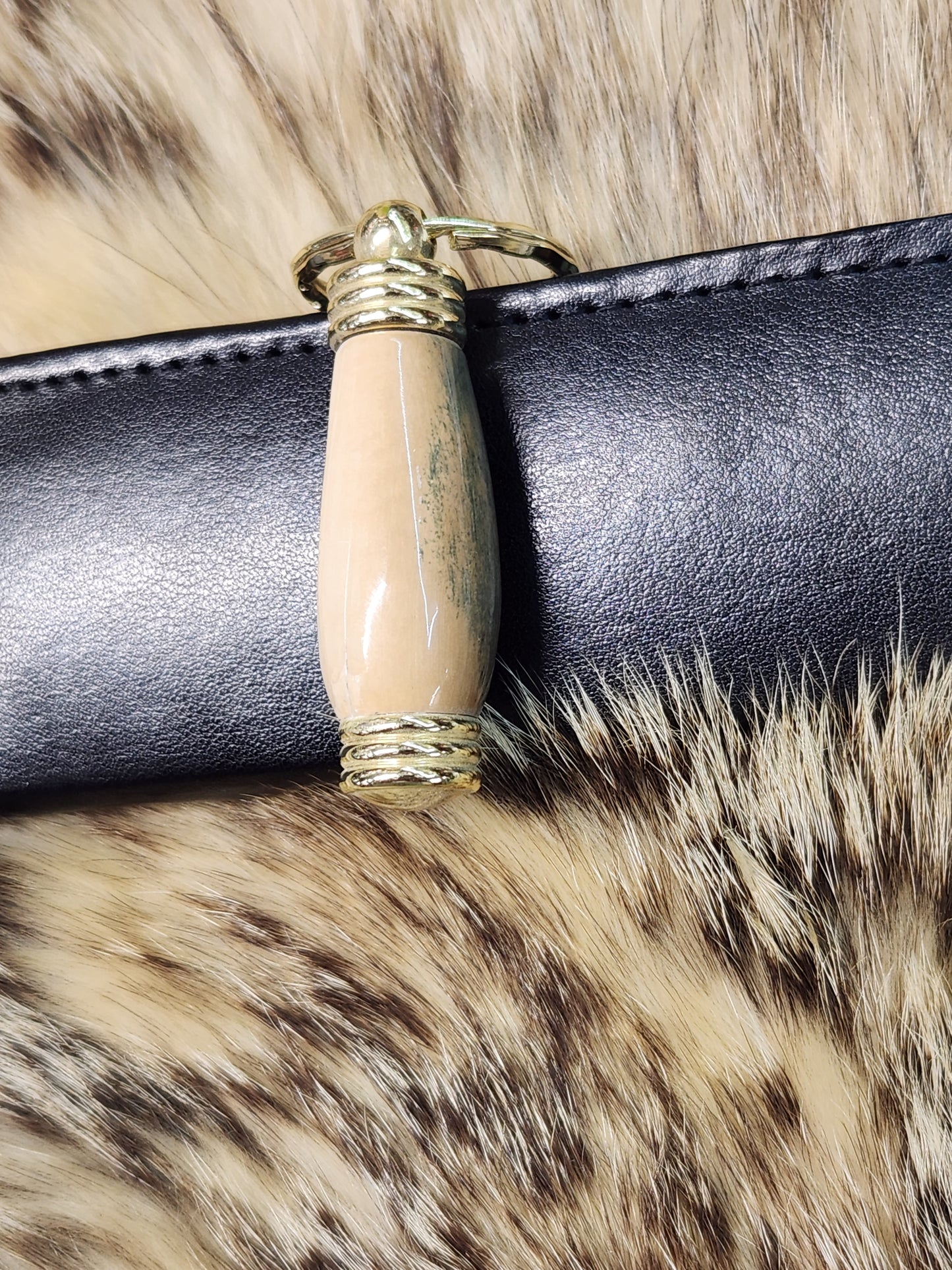 Custom Made Mammoth Ivory Key chain Hidden Compartment Model