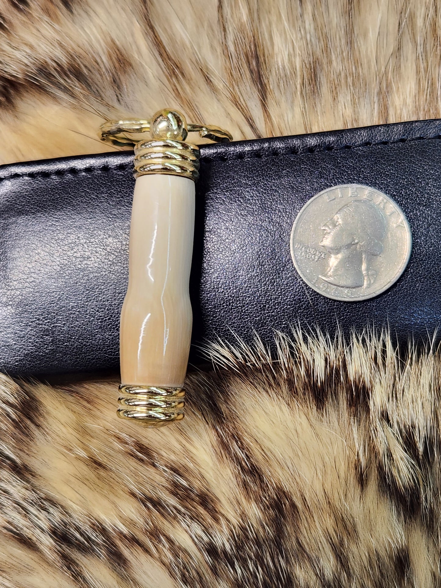 Custom Made Mammoth Ivory Key chain Hidden Compartment style