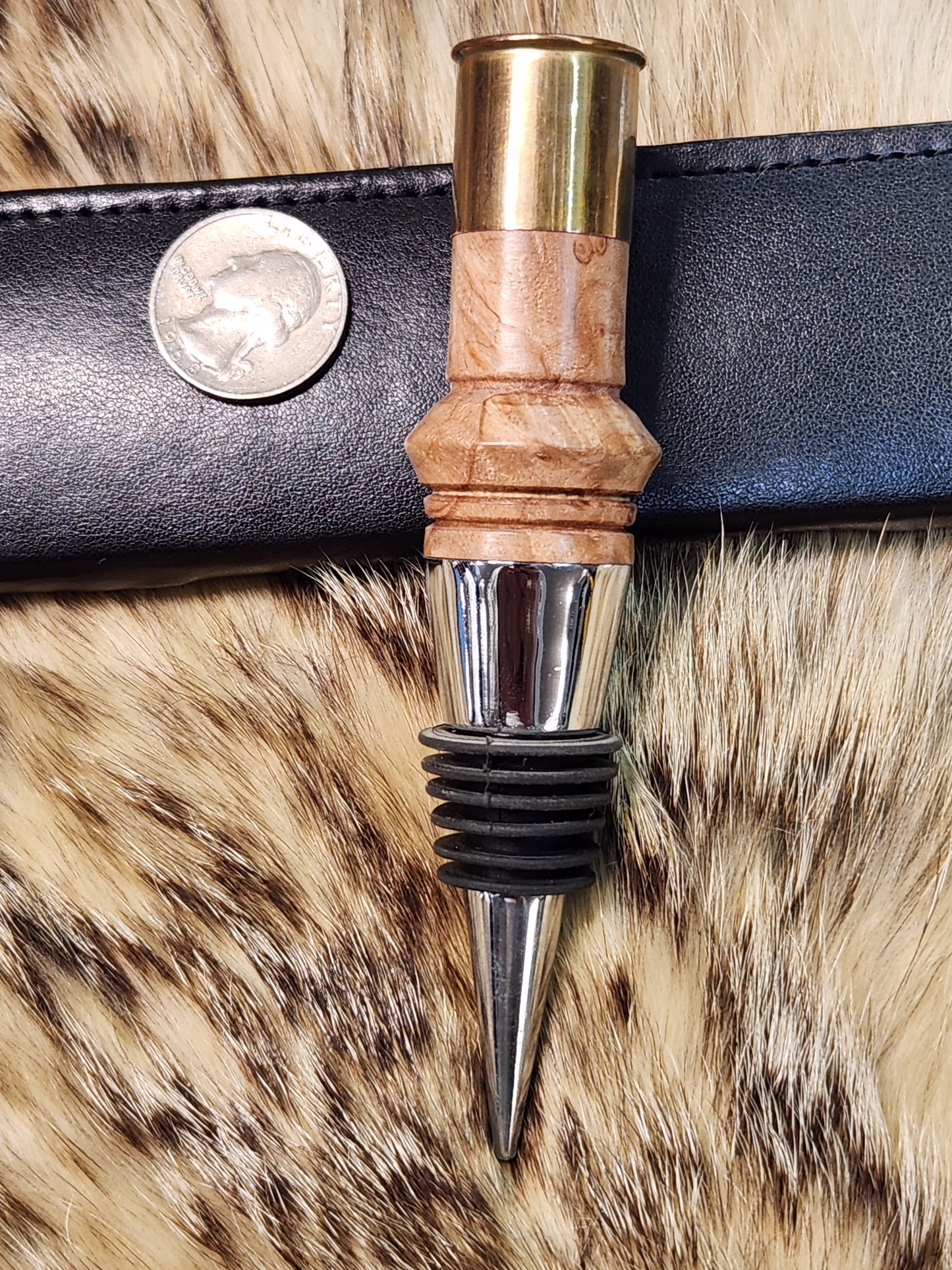 12Ga shot shell red oak wine bottle stopper