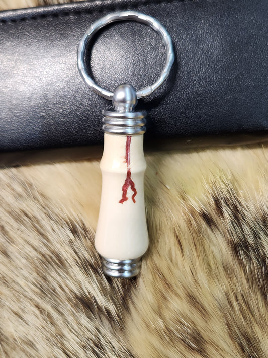 Mammoth ivory keychain hidden compartment