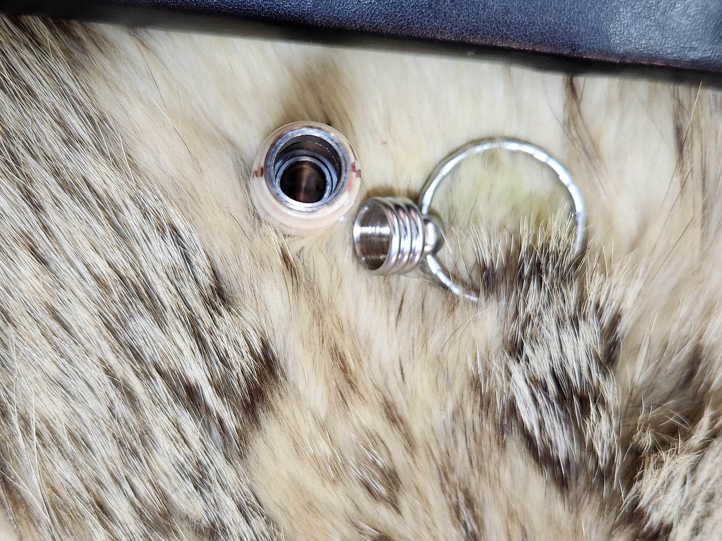 Mammoth ivory keychain hidden compartment
