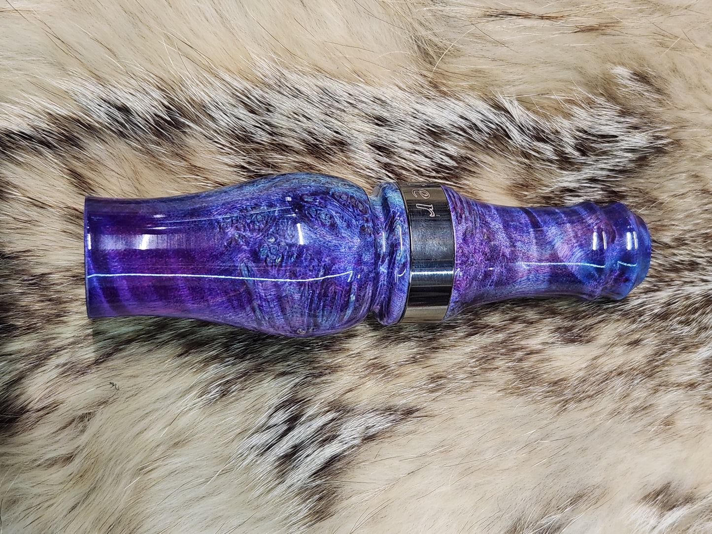 Boxelder burl double reed duck call