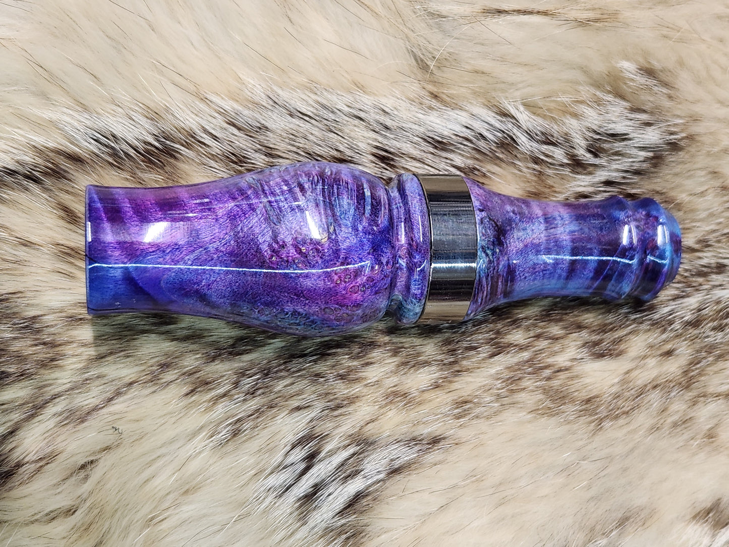 Boxelder burl double reed duck call