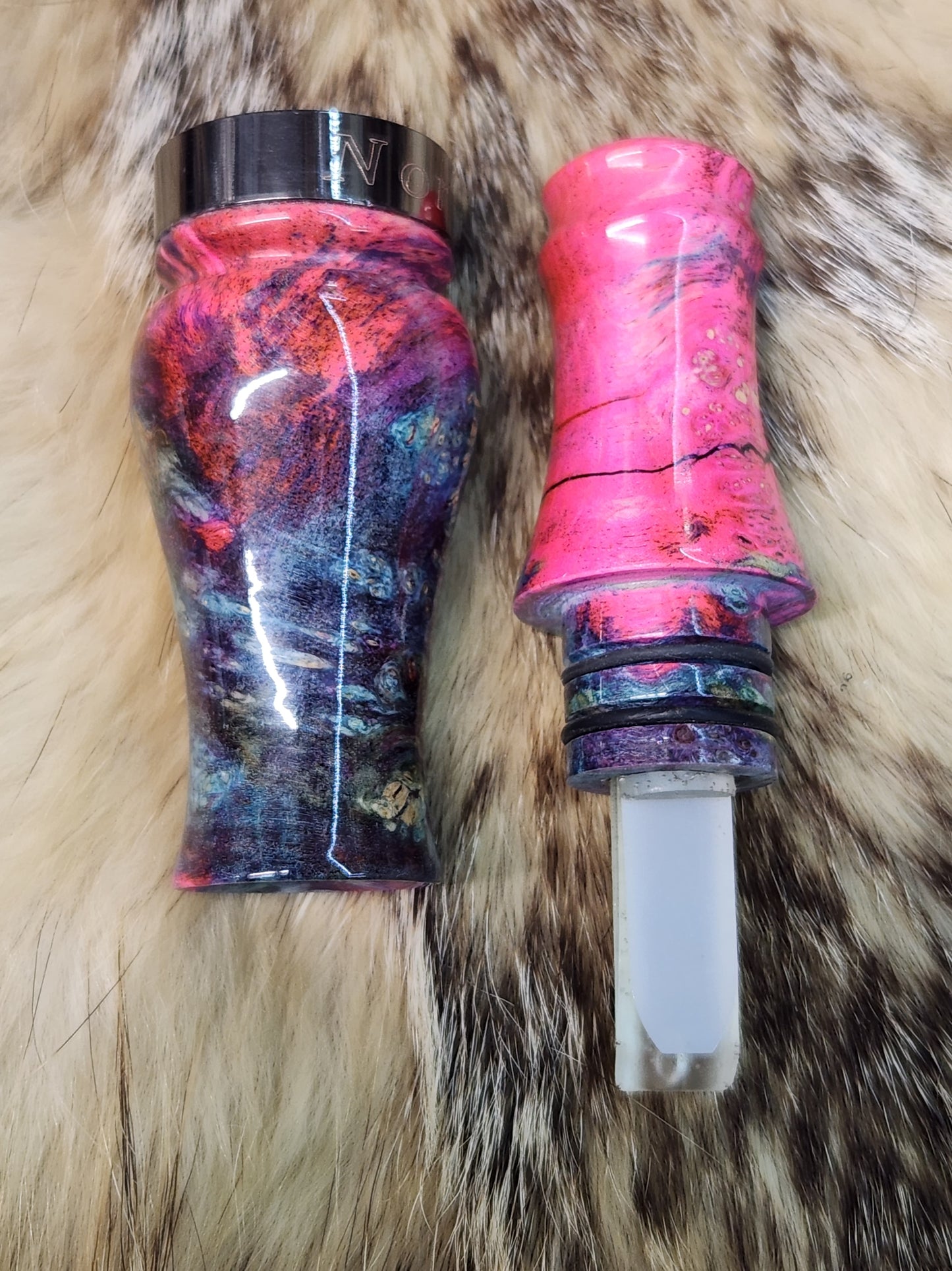 Boxelder burl single reed duck call
