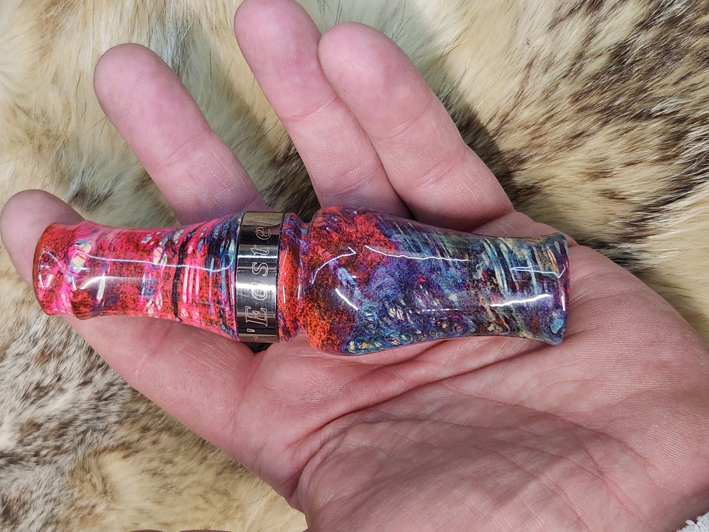 Boxelder burl single reed duck call