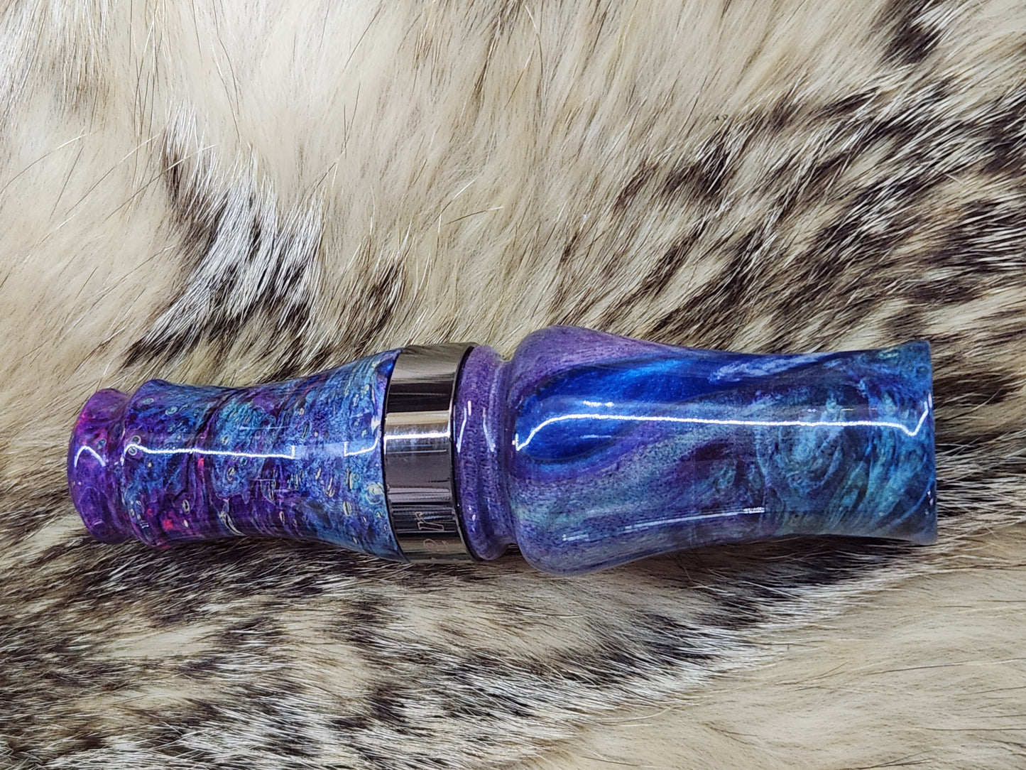 Boxelder burl double reed duck call