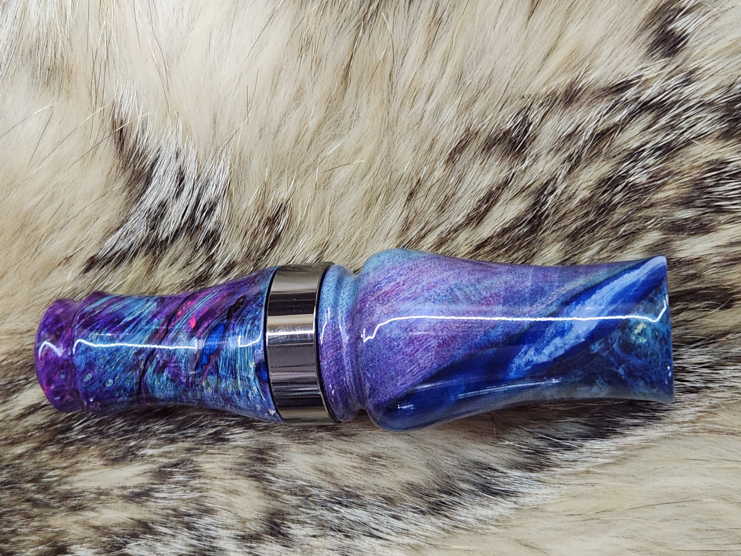Boxelder burl double reed duck call