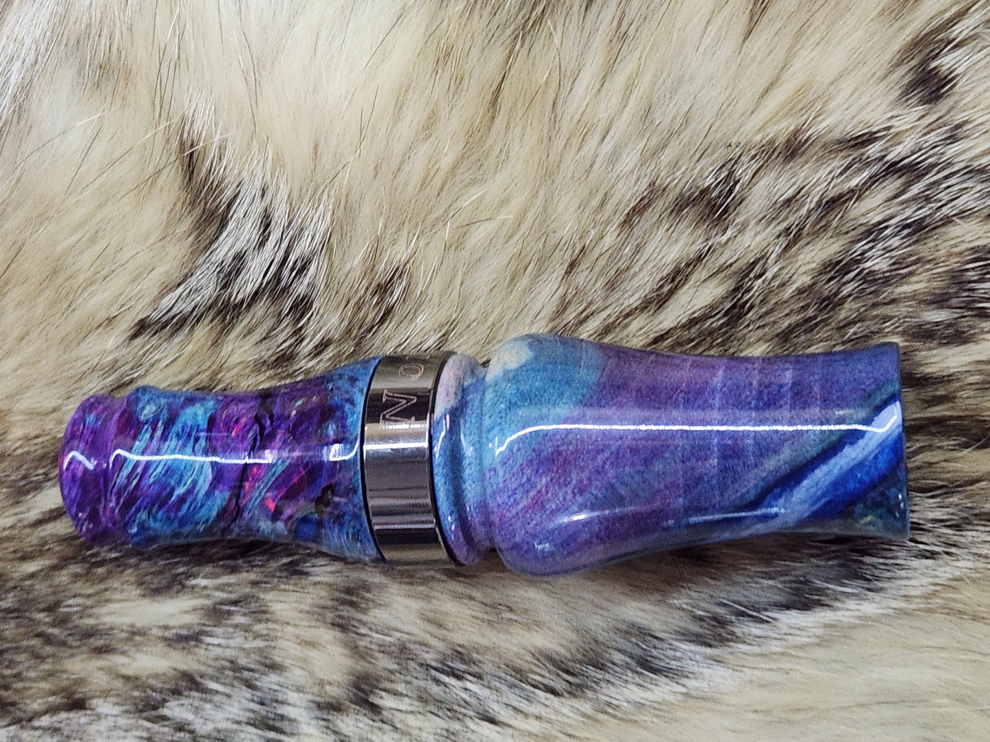 Boxelder burl double reed duck call