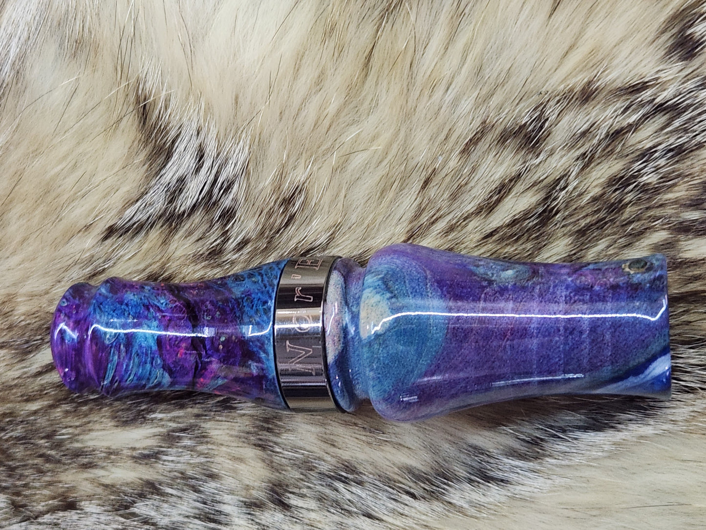Boxelder burl double reed duck call