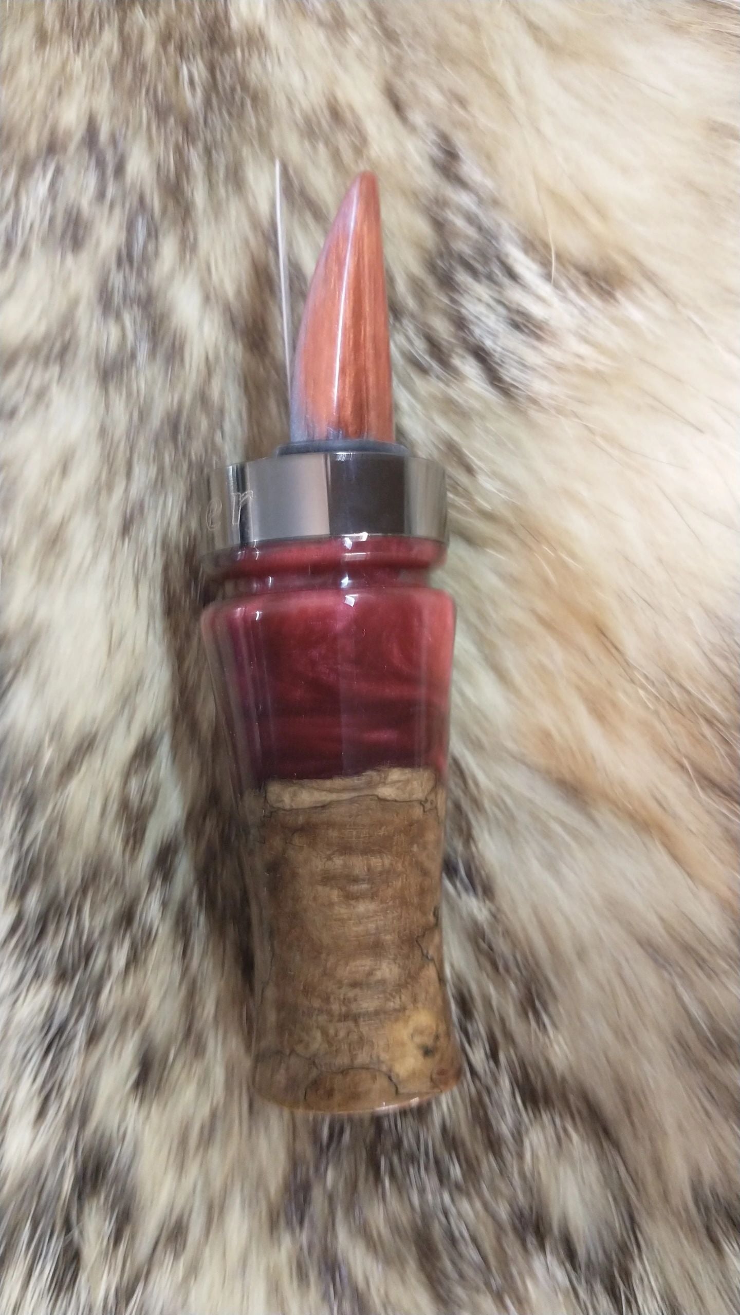 Spalted Maple in Resin Sika Deer Call
