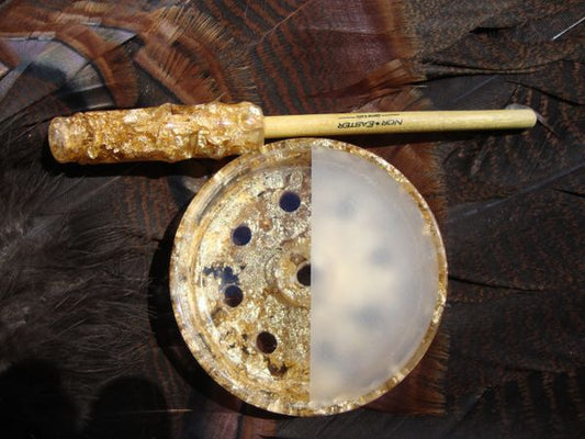Prospector Series Real 24kt Gold Leaf Turkey Pot Call with Matching Striker